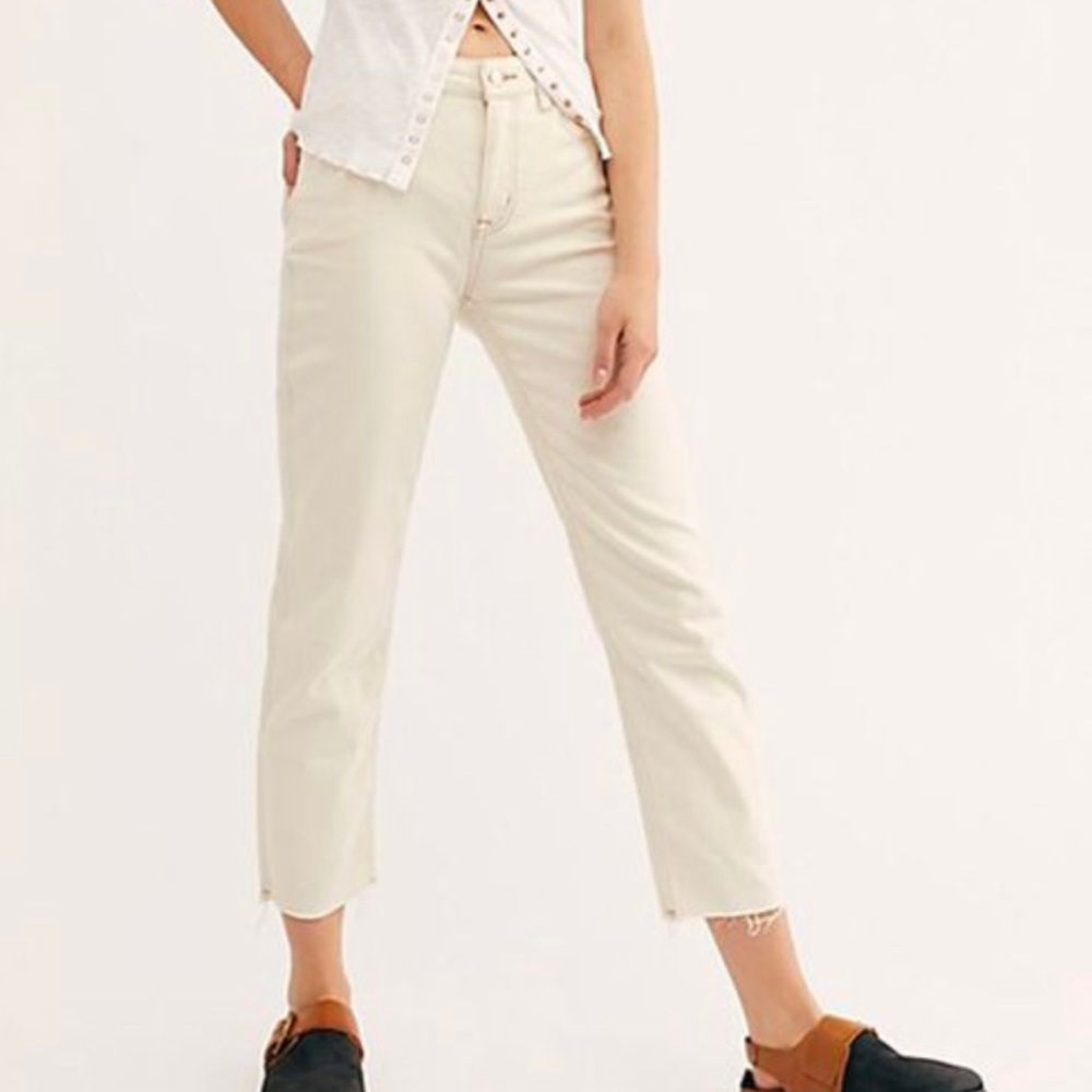 We the Free off white denim crops size 27